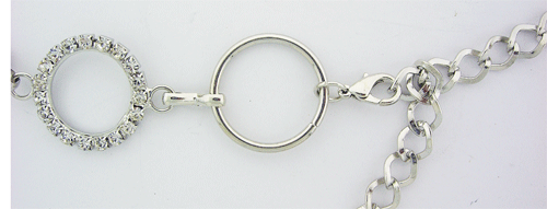 Silver Belt with clear crystals