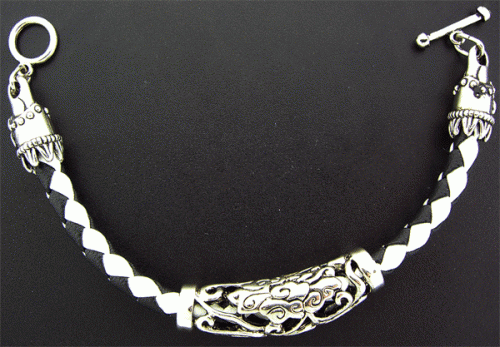 Black and White rubber bracelet
