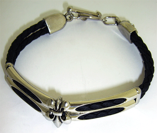 Black Rubber  Bracelet