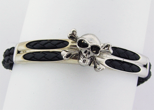 Rubber bracelet with skull