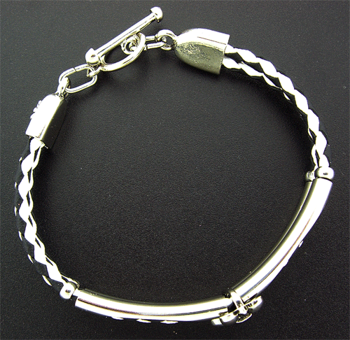 Black and White Rubber Bracelet