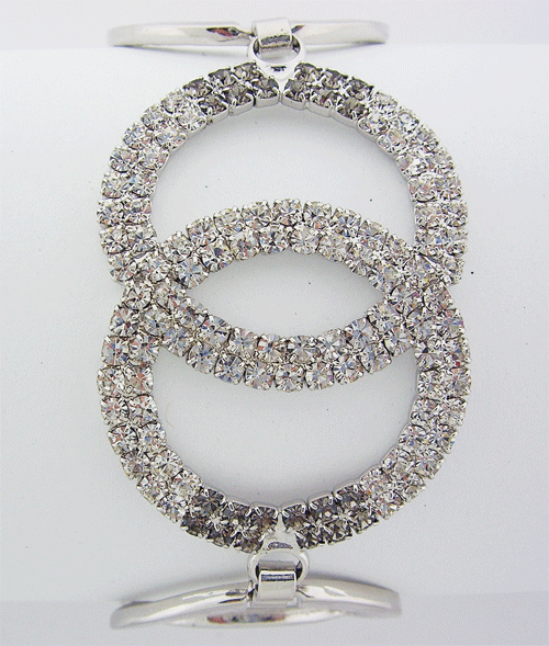 Silver Bracelet with Swarovski stones
