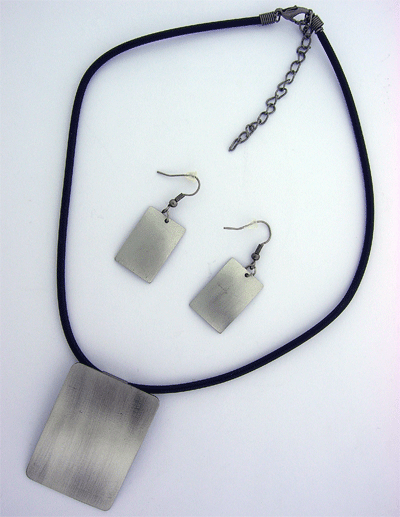 Silver Earrings and Pendant  Set
